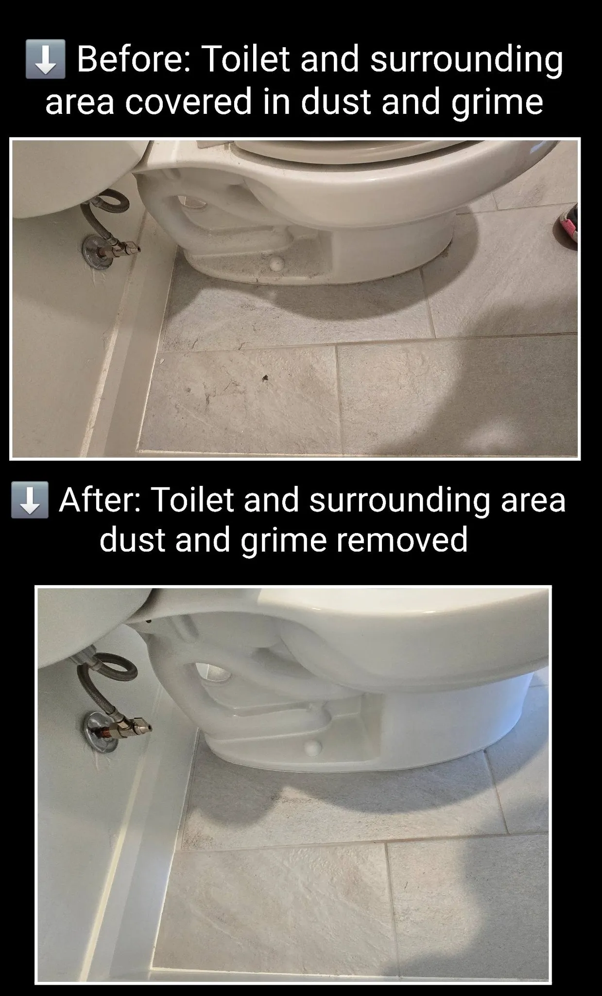 Detailed bathroom cleaning example