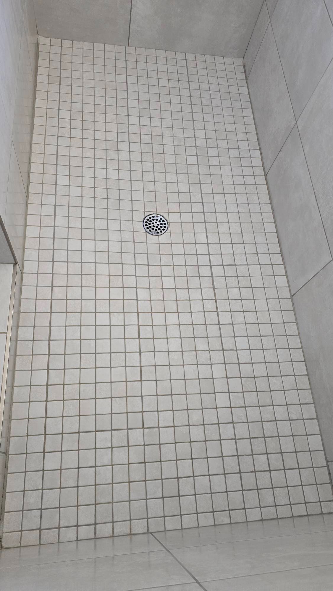 Shower tile after cleaning