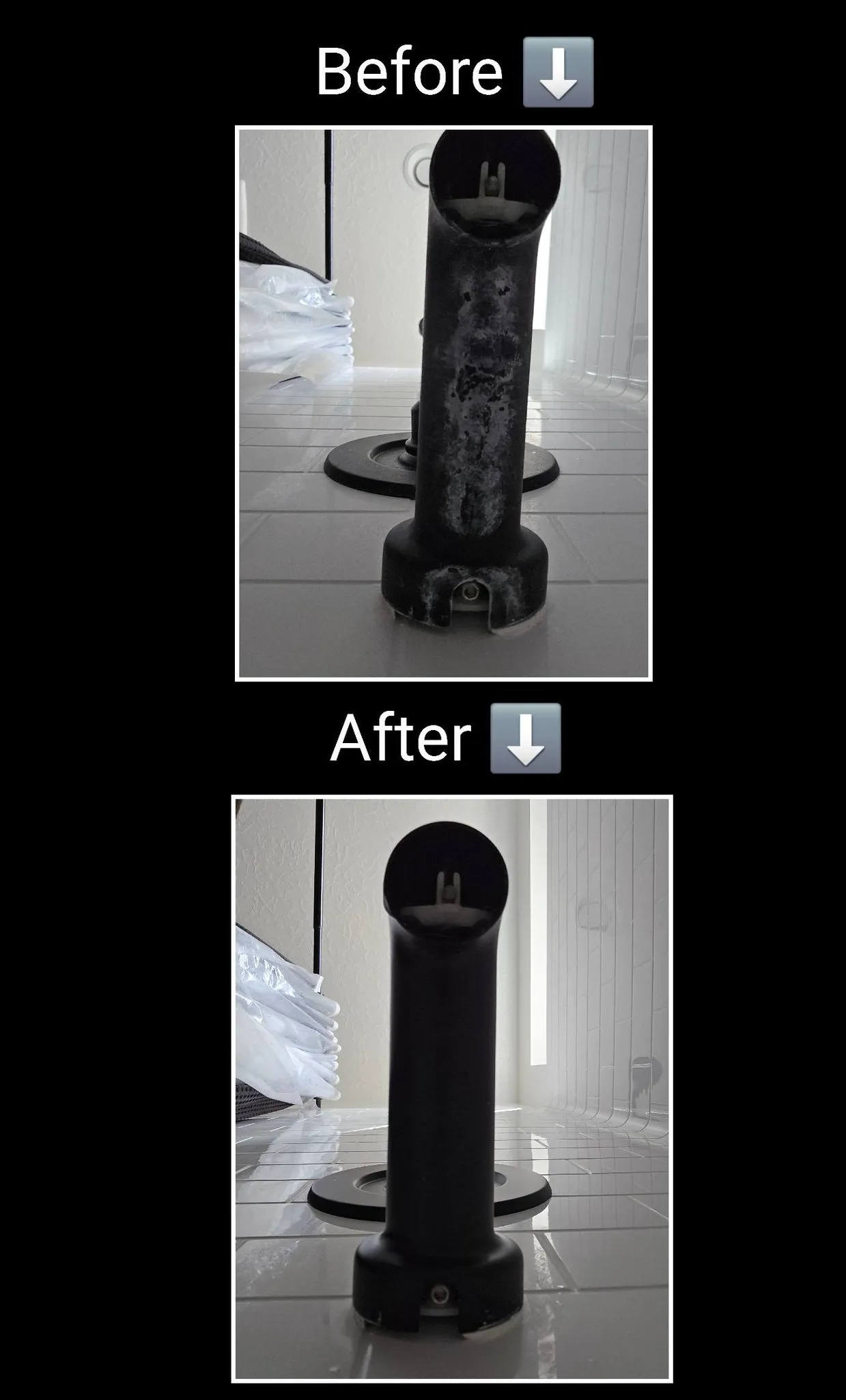 Heavy mineral buildup example