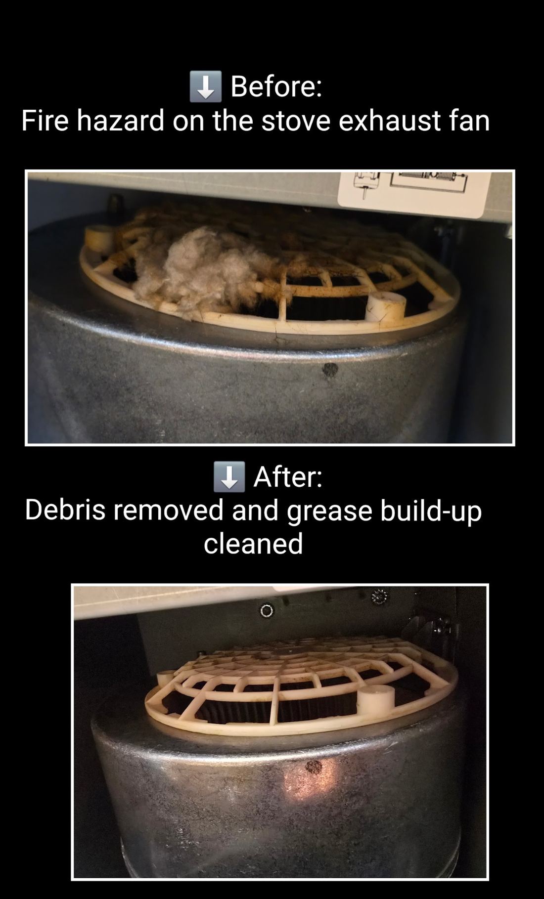 Stove Exhaust Fan Cleaning