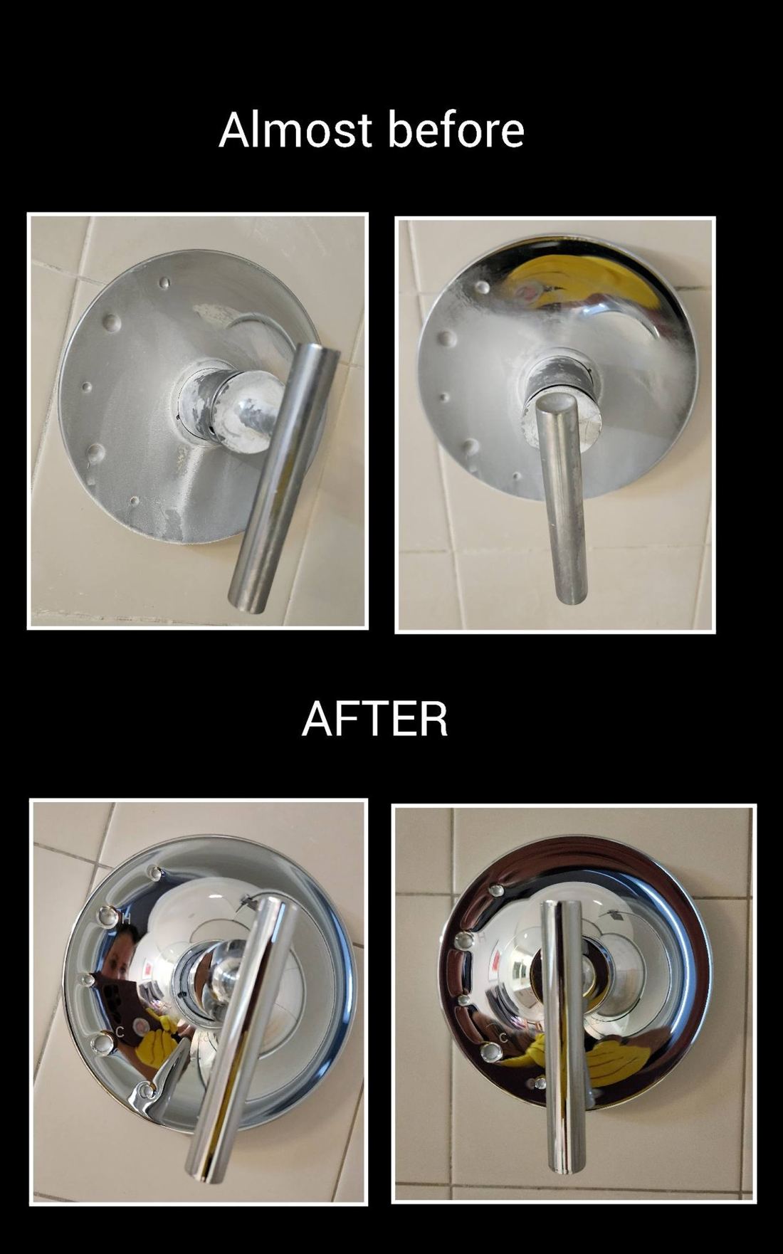 Before and after chrome fixture detailing in St. George Utah