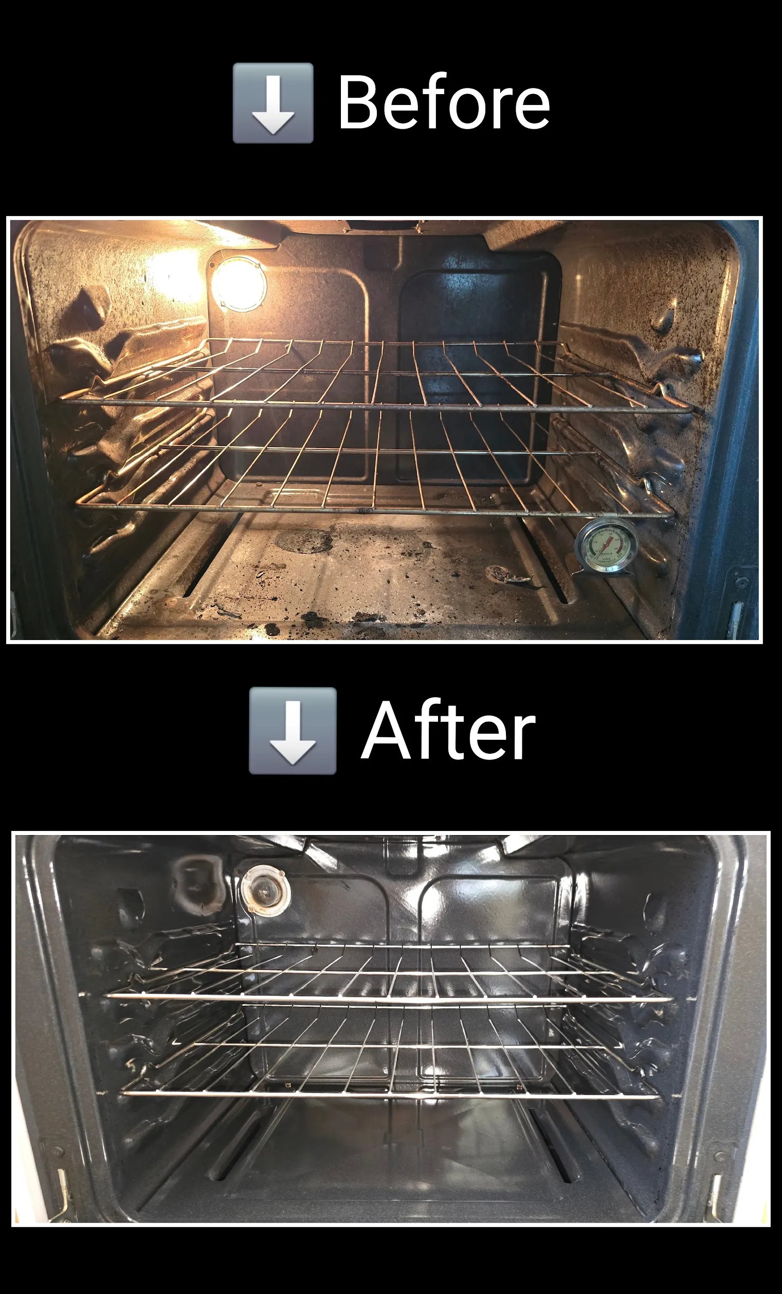 Oven buildup removed during deep cleaning in St. George, Utah