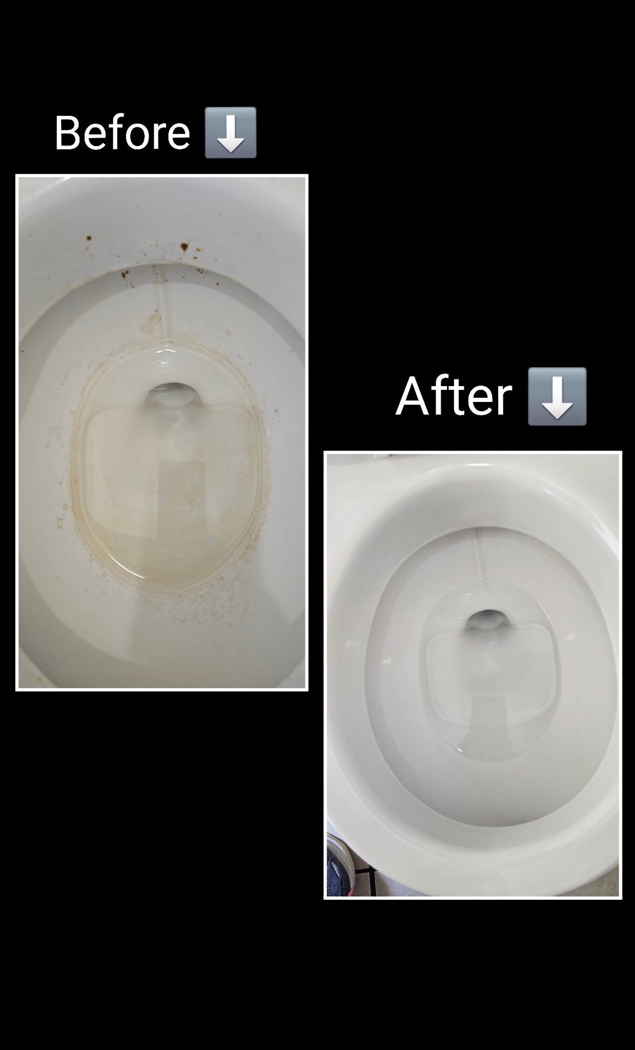 Mineral buildup before and after cleaning in St. George Utah