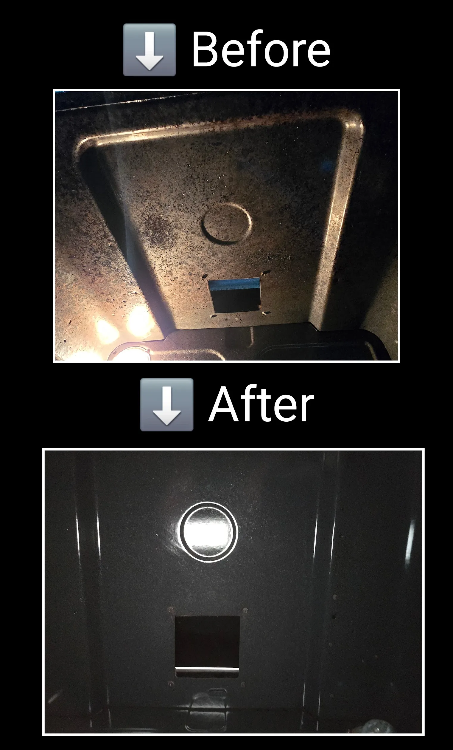 Before and after top of oven deep cleaning in St. George, Utah